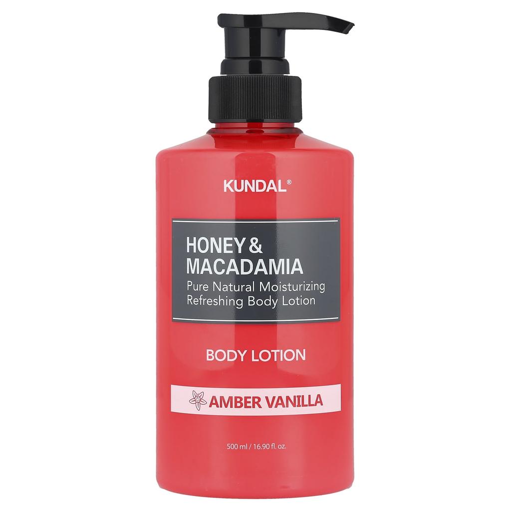 Kundal, Honey & Macadamia, Body Lotion, Amber Vanilla, 500ml (16.9 fl oz)