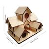 Wooden Bird House Cage Natural Wood Outdoor Hanging Nesting Shelter for Hummingbird Garden Patio Decoration