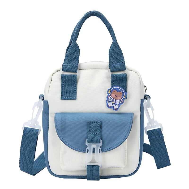 Fashion contrasting color portable small bag women's 2025 new shoulder messenger women's bag simple personalized small cloth bag
