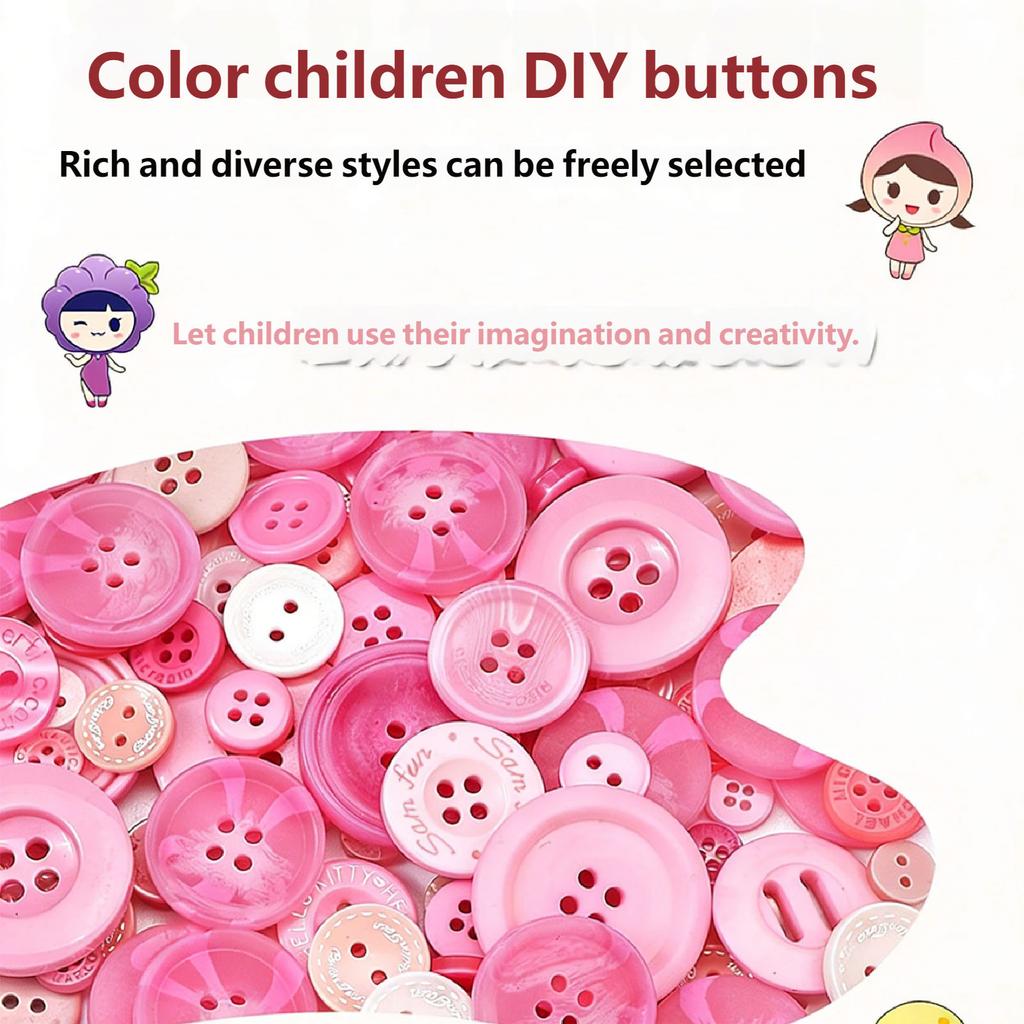 Safe Resin Button For DIY Children Clothing And Craft Projects With Easy Installation