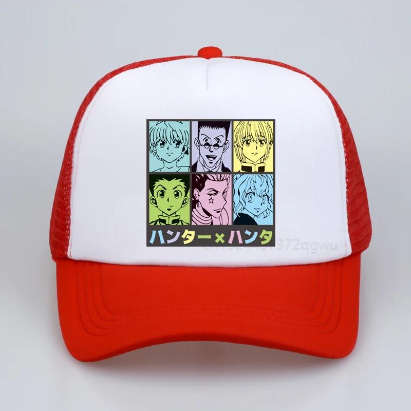 Hunter X Hunter Print Baseball Cap Zoldyck Baka Classic Comic Mesh Trucker Hat Fashion Summer Mesh Breathable Snapback Hats