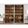 Tende Libreria Libreria Vintage Stampate Digitalmente 3D Soggiorno Camera da Letto Retrò Biblioteca Tende per Finestre Decorazione Casa Personalizzato