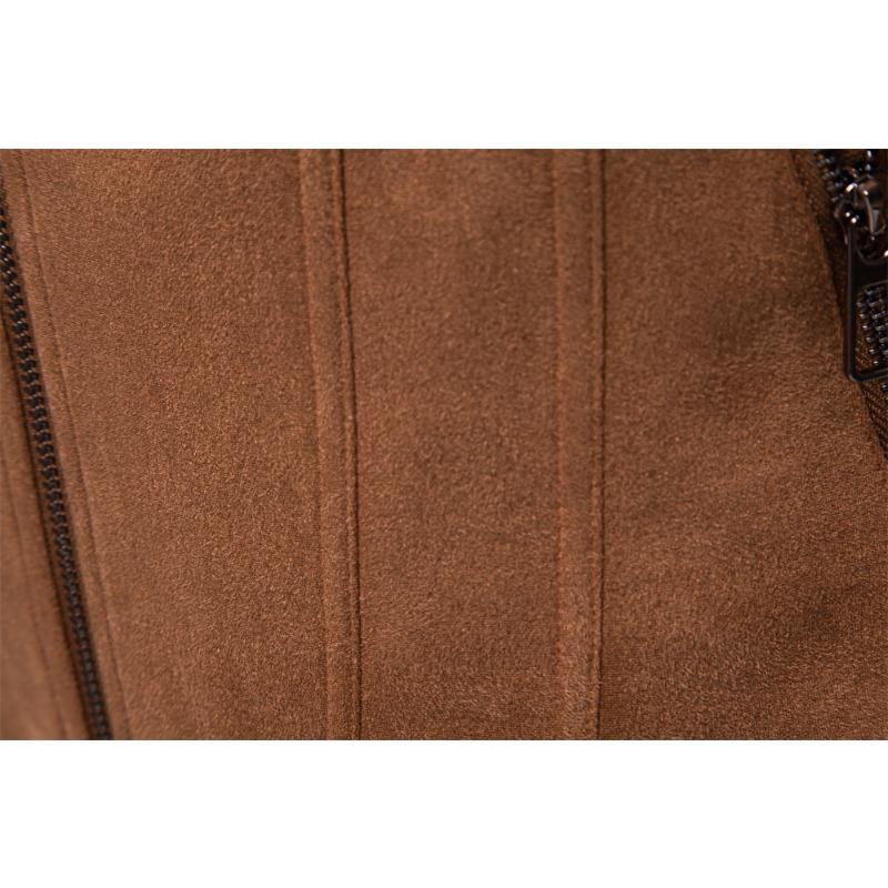 Men’s Suede Turn Down Collar Outdoor Jacket