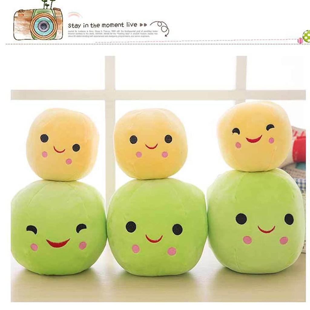 Kissen Plüschtier für Kinder, Edamame, 25, 40, 50, 70, 90 cm, grüne Erbse Plüschtier, Kuschelkissen, Kinder, Spielzeug, Veranstaltung, Bohne, grün, Geschenk, Bier, mit