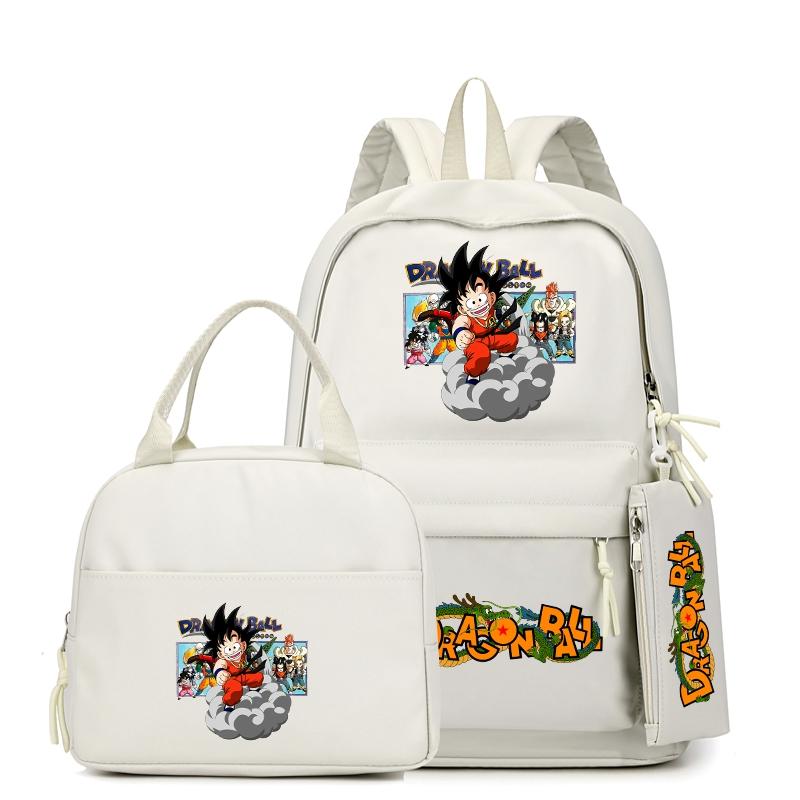 3Pcs/set Anime Dragon Ball Backpack with Lunch Bag for Girl Boy Back To School Bookbag Schoolbag Men Women Travel Bag Mochila