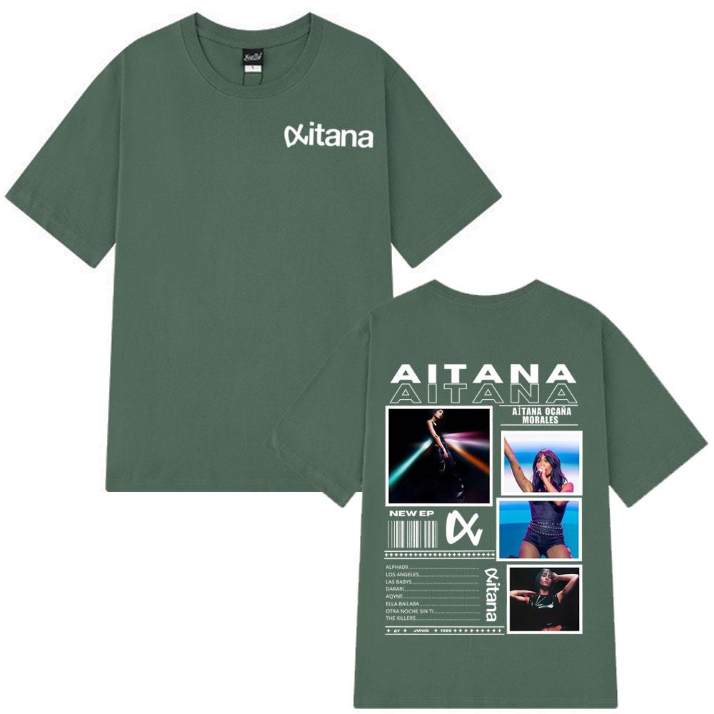 Singer Aitanas Ocana Fashion Print T Shirts Men Women Cotton T-Shirts Summer Short-sleeved Aesthetic Casual O Neck T-shirts Tops