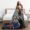 Knights Of The Zodiac Anime Fleece Throw Blanket Saints Seiyas  Blankets for Bedding Office Super Warm Bed Rug,