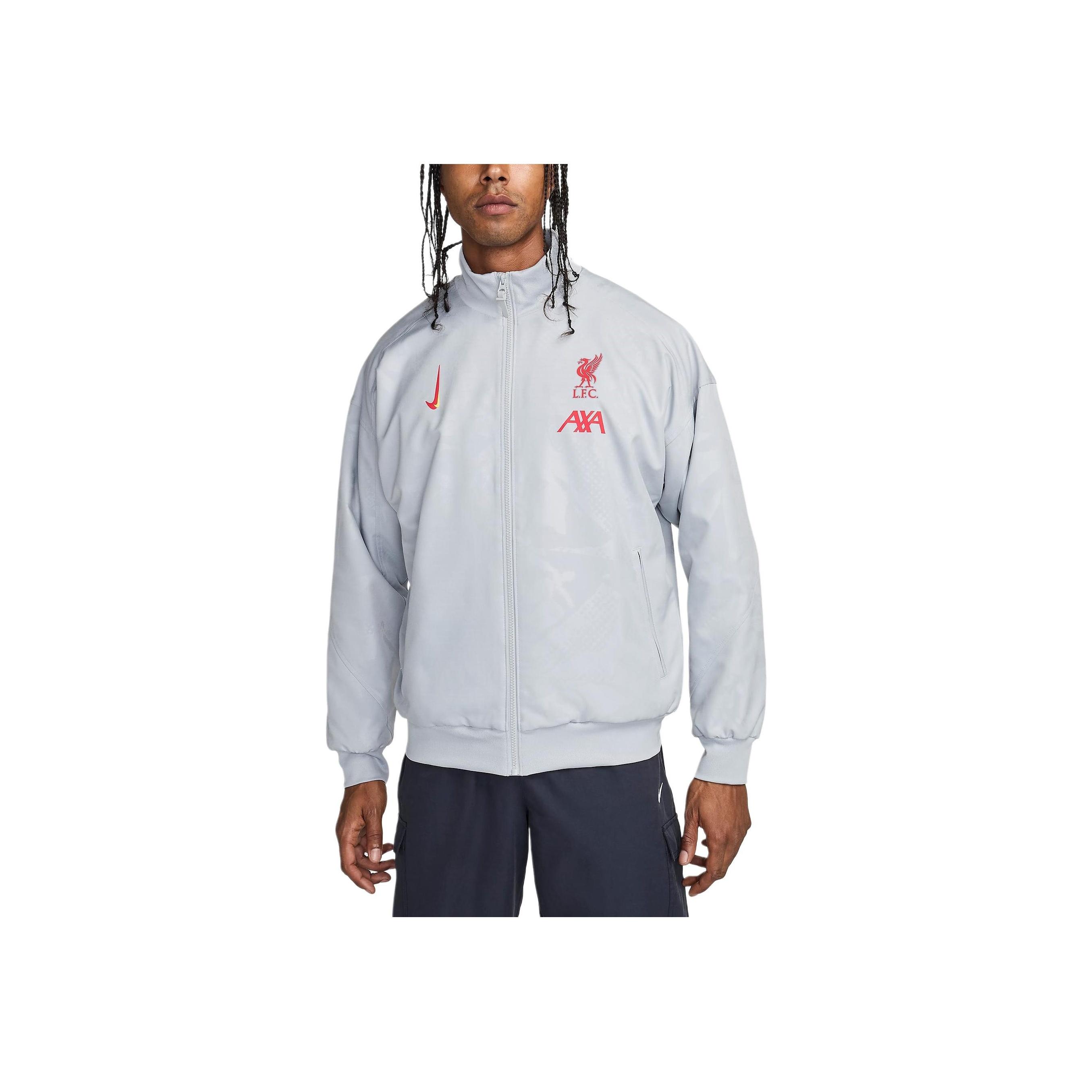 

Nike Liverpool F.C. Strike Third Men s Dri-FIT Football Anthem Jacket Light Smoke Grey HF3377-078 M