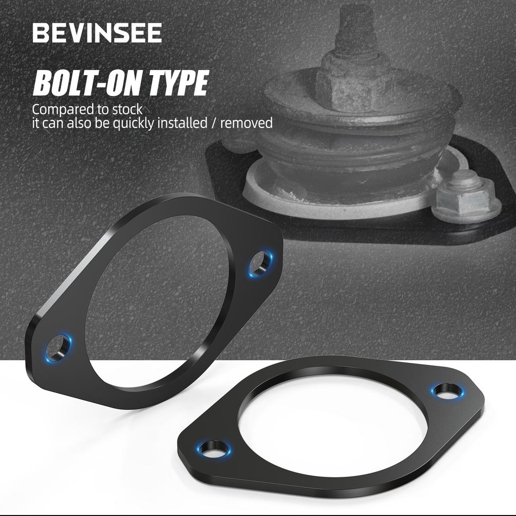 BEVINSEE Steel Rear Strut Tower Shock Mount Reinforcement Set for BMW E46 E36 E30 Z3 Z4 323 325 328 M3, Replace for 33526772864