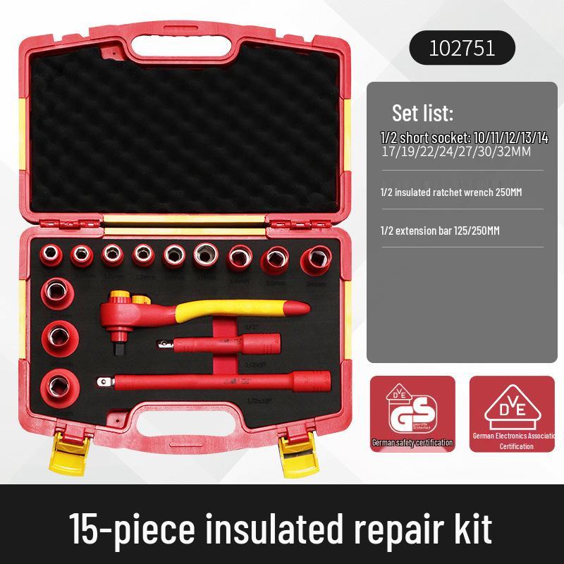 Pioneering Industrial-Grade Auto Repair Kit: Chrome Vanadium Steel Sockets & Ratchet Wrench Set for Mechanics
