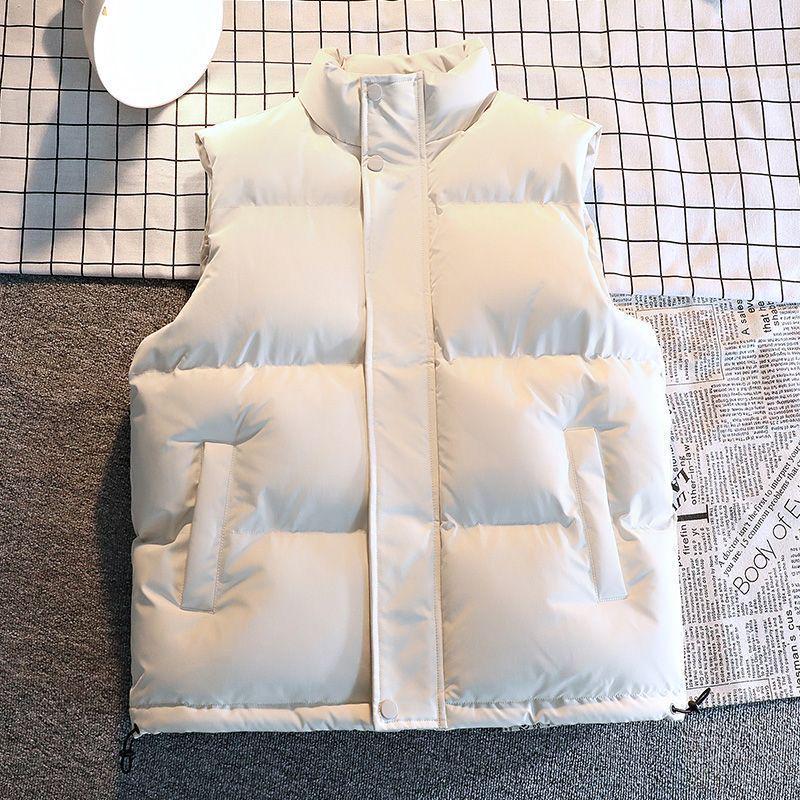 

Unisex Warm Cotton Vest - Cozy, Loose-Fit Sleeveless Outerwear for Autumn and Winter 3XL бежевий