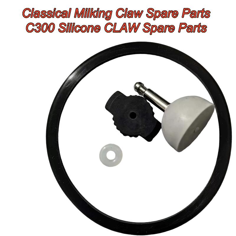 1 Set Classical Milking Claw C300 Silicone Claw Gasket Shut Off Valve And O-Ring Sealing Spare Parts For Gea