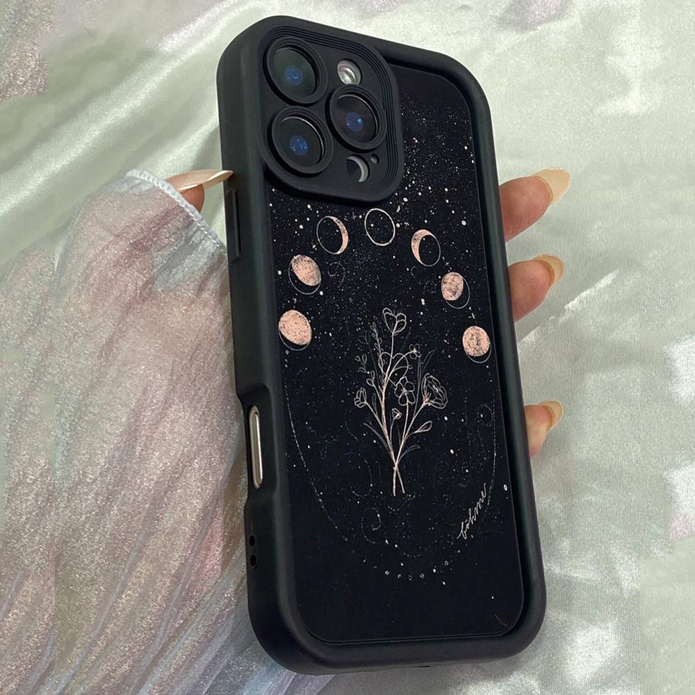 JT473 Shades of Moon Goddess for iPhone 17 16 15 14 13 Pro Max Samsung S26 S25 Ultra A17 A07 A56 A16 Xiaomi 15T Redmi 15c 14C Soft Case