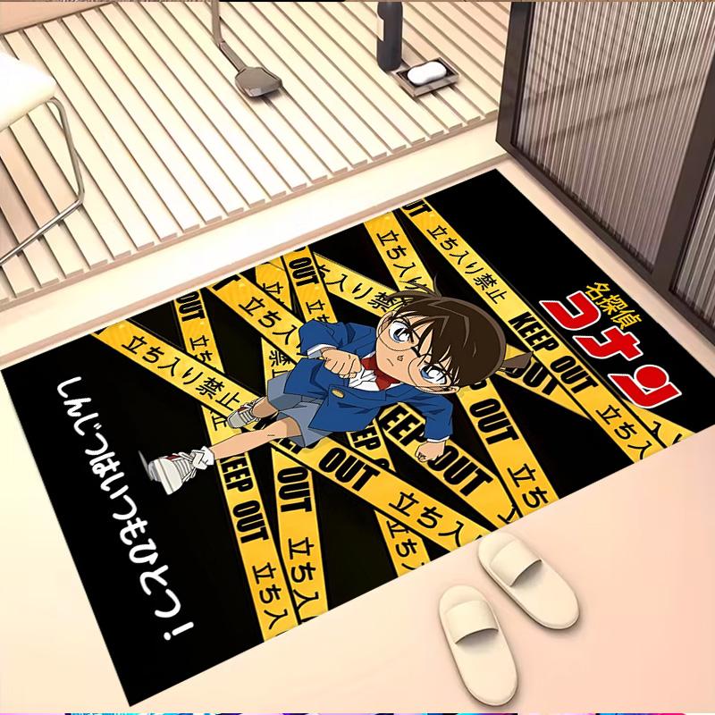 Detective Conan Print Rug, Washable Floor Carpet, For Entryway Dorm Laundry Room Office Study, Home Decor Birthday Christmas Gift