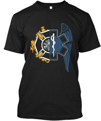 T-shirt da Pompiere EMT EMS con Ala Made in USA Taglia dalla S alla 5XL