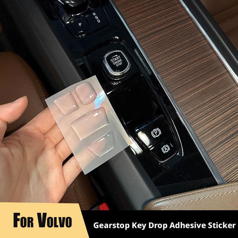 Car Gear Button Glue Sticker For Volvo XC60 XC90 S90 V90 S60 V60 Interior Decor Central Control Gear Glue Drop Button Sticker