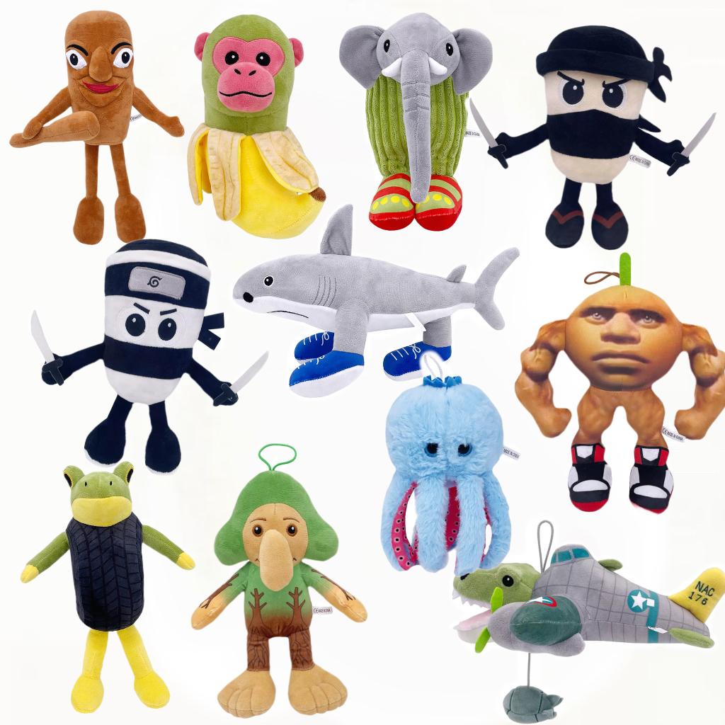 Tralalelo Tralala Plush Toy Tungtungtung Sahur Plush Italian Brain Rot Animals SHARK Anime Plush Plushie Stuffed Dolls Toy Gifts