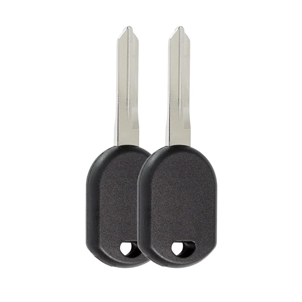 New Uncut Blank Transponder Key Replacement For Ford 4D63 Chip H84-Pt (2 Pack)