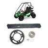420 Chain 155mm 37T Front 420 17T Rear Sprocket Universal for 50cc to 125cc Dirt Mini Bikes ATV Go Kart