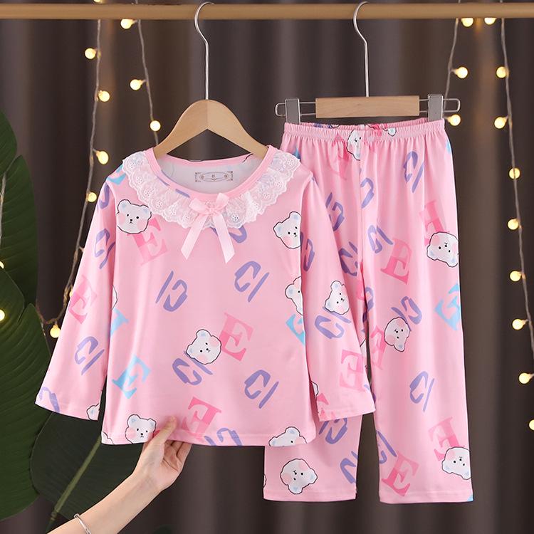 Girls' My Melody Princess Pajama Set - Long Sleeve, Cartoon Design for Spring and Autumn