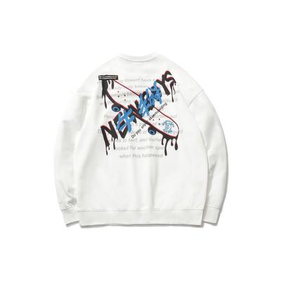 Li Ning Sportmode Serie Pullover Locker Rundhals Sweatshirt Unisex Sweatshirt Weiß AWDR504-4