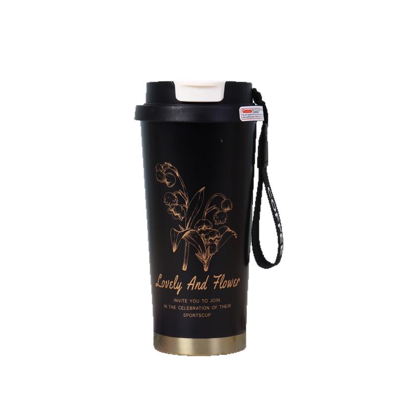 Zhenshijia Lily of the Valley Portable Insulated Coffee Cup 500ml