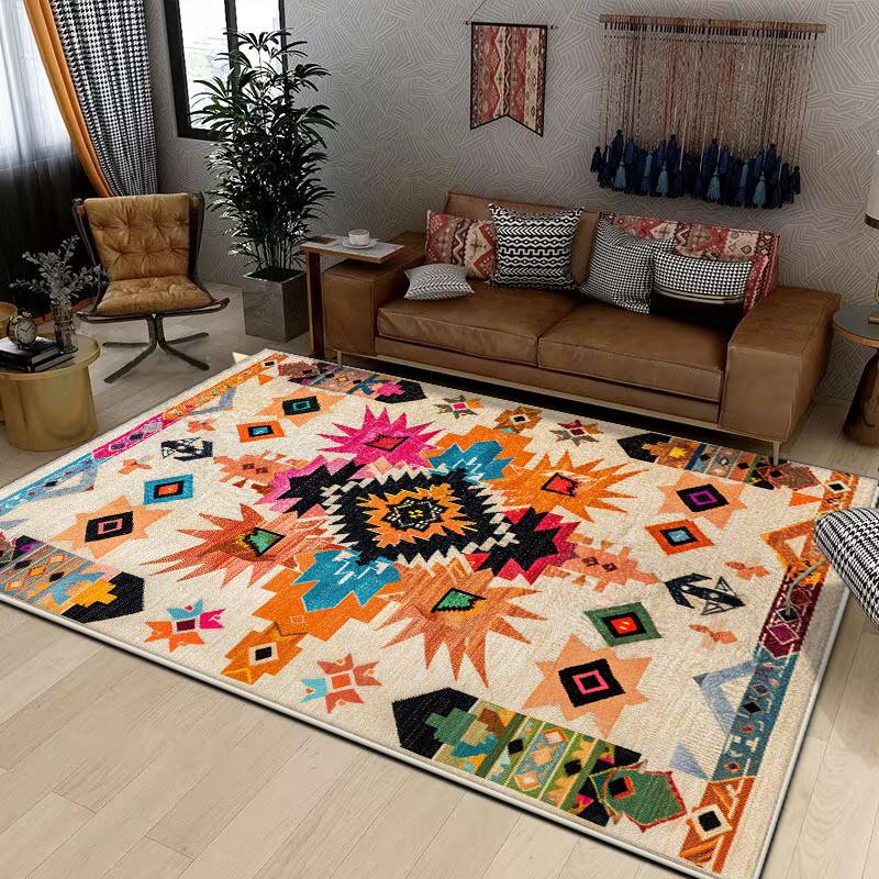 Nordic Style Bohemian Large Rugs for Living Room Modern Decoration Home Carpet Light Luxury Bedroom Rug Non-slip Washable Mat