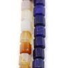 Faceted Natural Stone Square Rose Quartz Agates Loose Spacer Beads For Jewelry Diy Making Crystals Bracelet Pendant Accessories