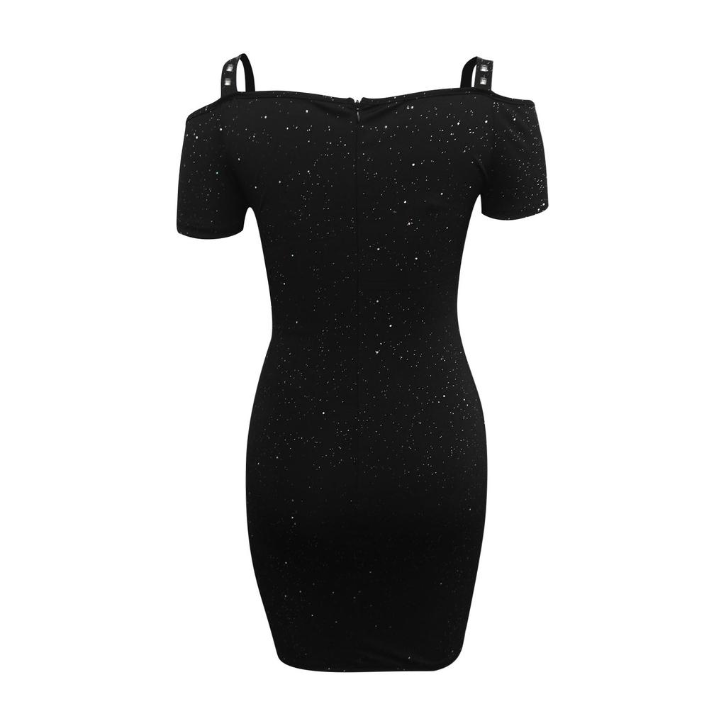 Mode Damen V-Ausschnitt Sexy Samt Hüftwickelkleid Abendkleid