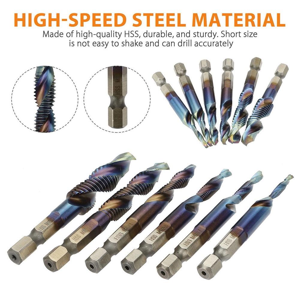 Quick Change HSS Drill Bit Set with Hex Shank for M3 M10 Screw Thread 12PCS