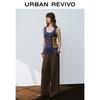 UR Women's Pleated Elastic Waist Wide Leg Pants