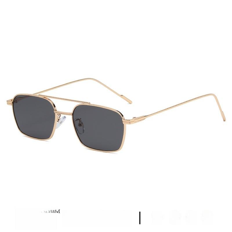 Metal Square Sunglasses With Uv400 Protection For Outdoor Activities And Fashion Style