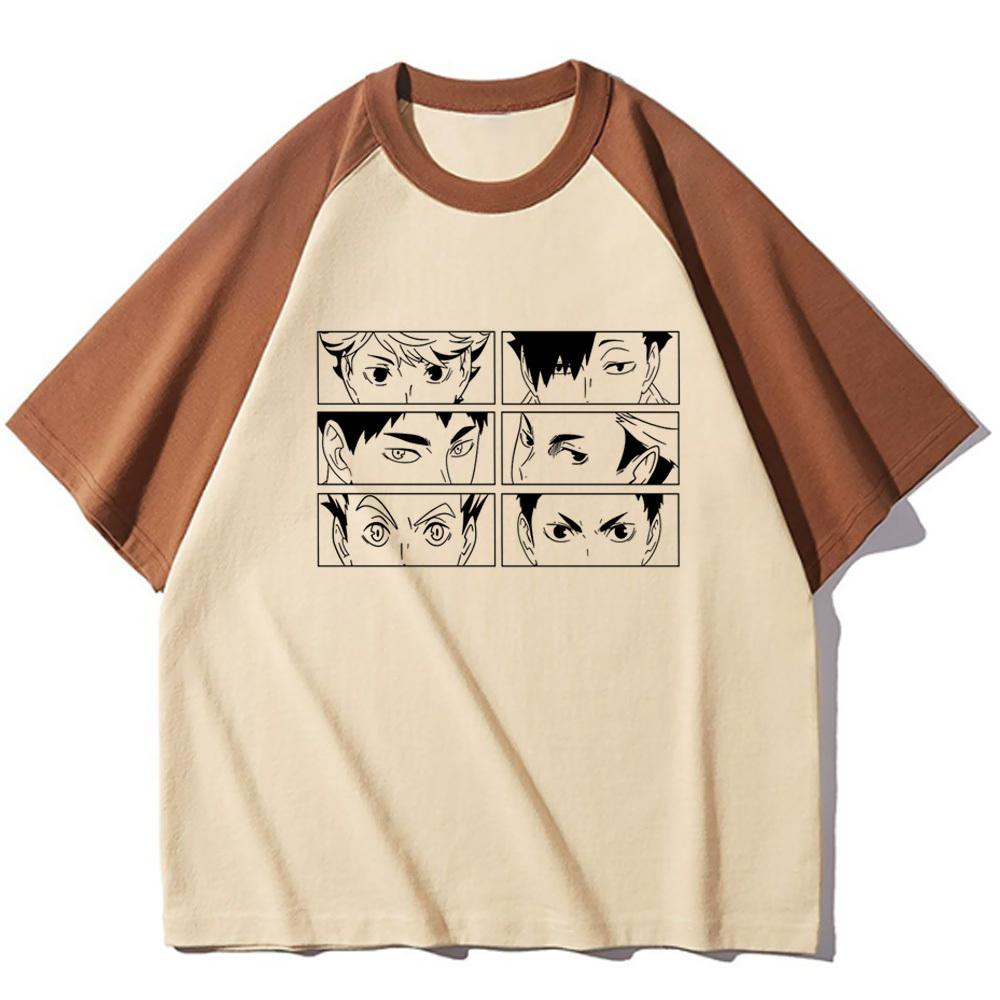 Футболка Haikyuu подростковая уличная Стильная Дышащая аниме Психоделическая харадзюку футболка корейская одежда Дышащая Психоделическая S