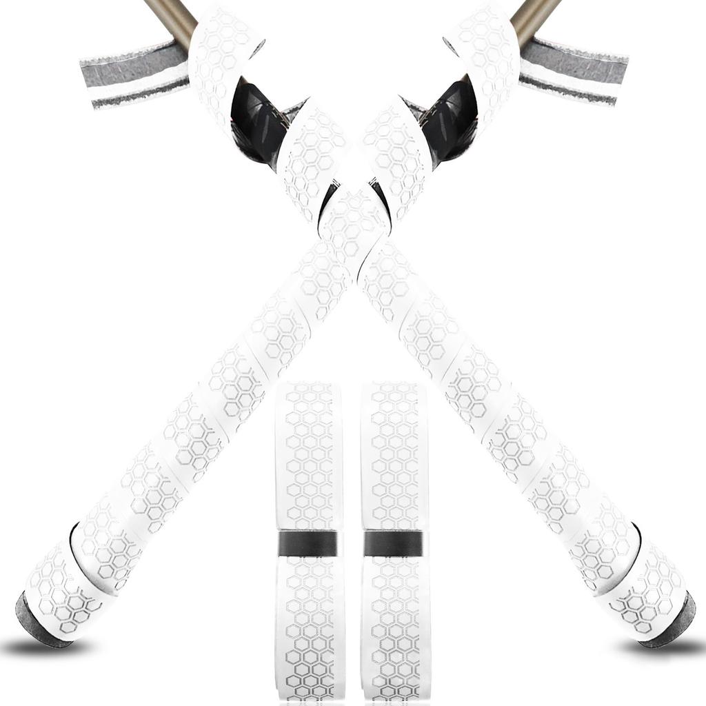 2Pcs Golf Club Grip Self-Adhesive Wrapping Tapes - Anti-Slip Hexagon Texture Golf Clubs Tape