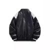 American PU Leather Jacket Men's Spring and Autumn Street Pilot Locomotive Jacket Top American Ruffian Jacket Men