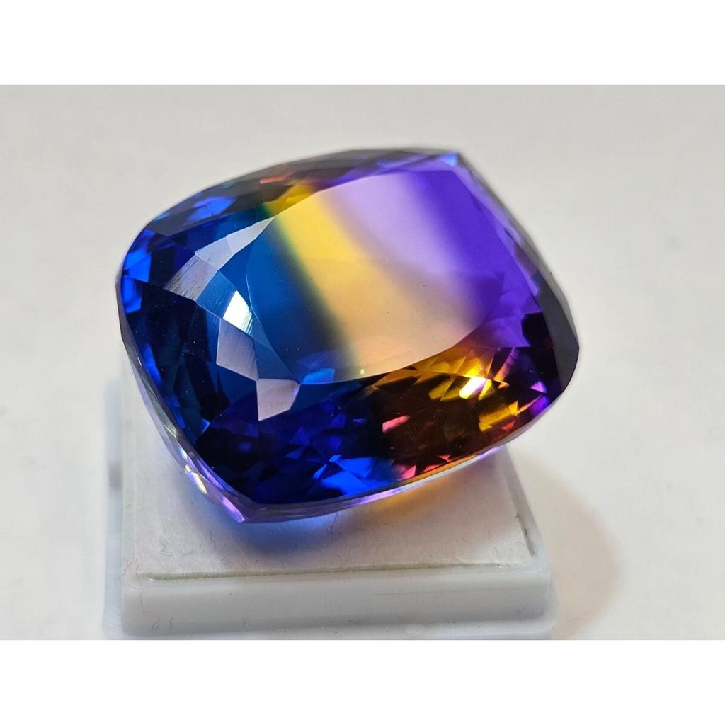 90+ Ct Natural Bi-Color Ametrine Fancy Cut Fabulous Certified Loose Gemstone