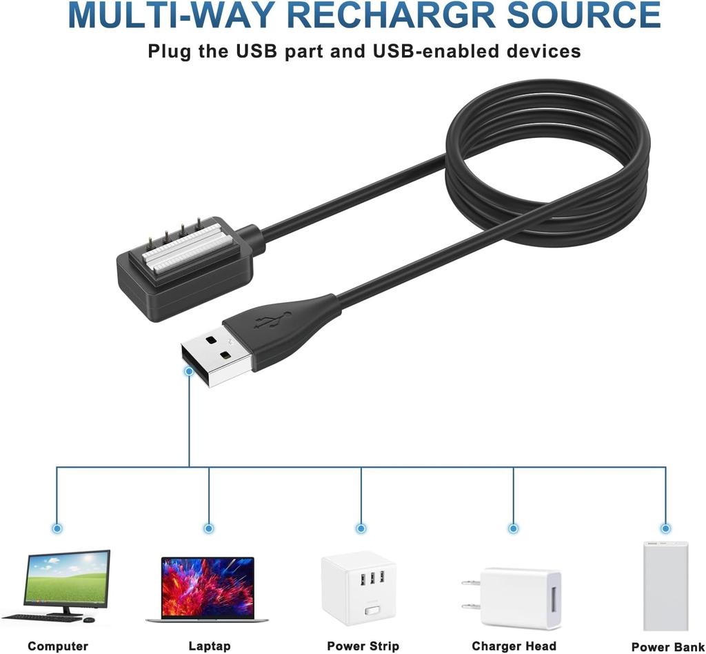 For Suunto 9/Spartan Sport Wrist HR/Spartan Ultra/D6 Charger USB Charger Smart Watch Charging Cable  Replacement Charge