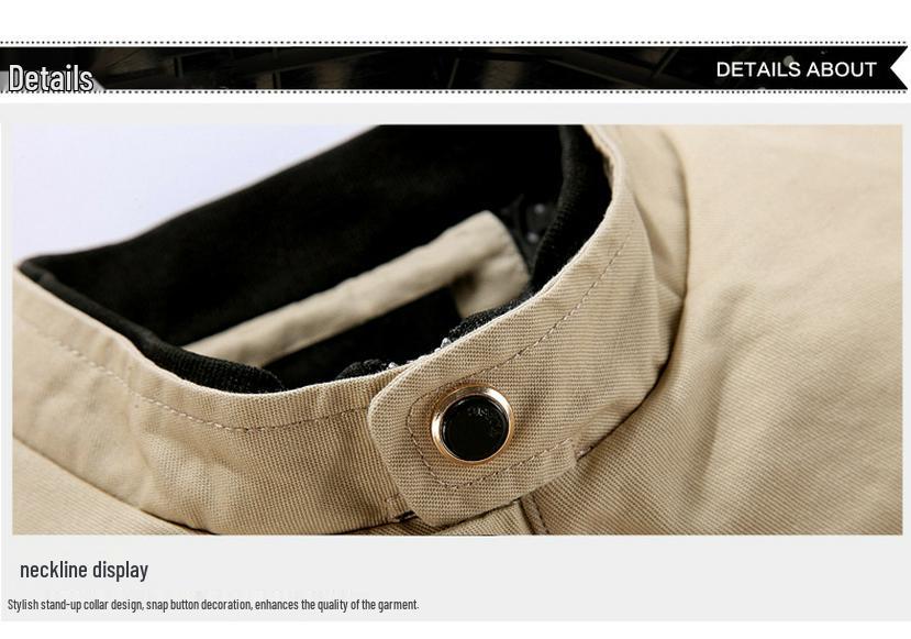 2026 New Spring/Autumn Men's Slim Fit Casual Jacket with Stand Collar