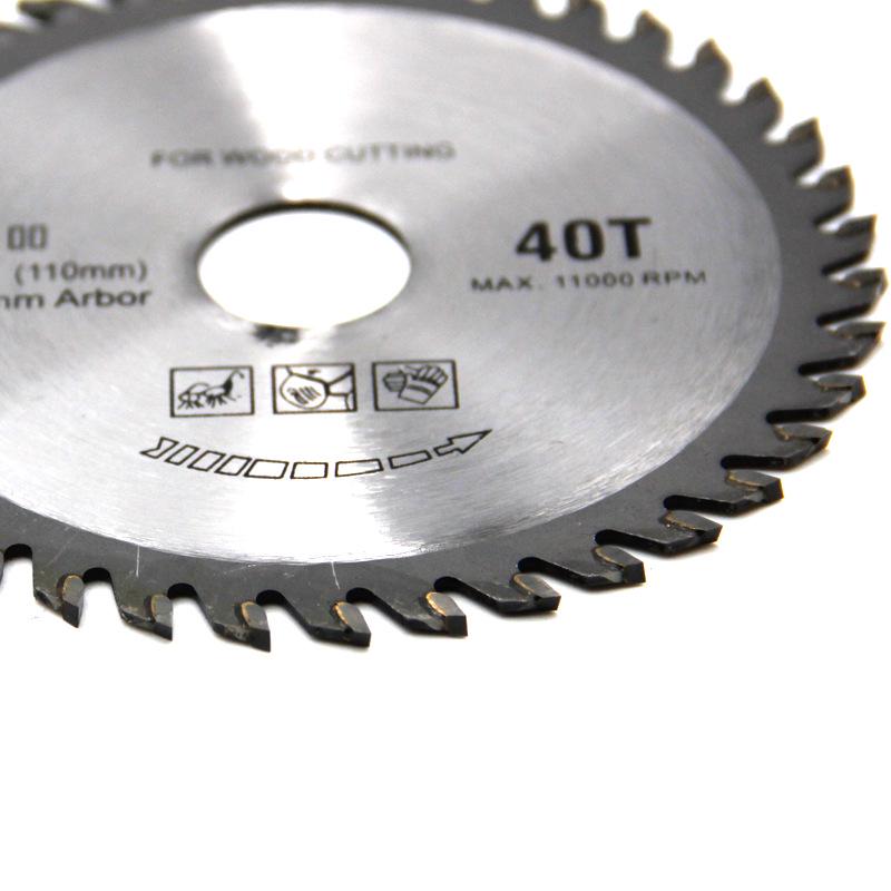 4" 40-Tooth Carbide Woodworking Saw Blade 110x20x40T