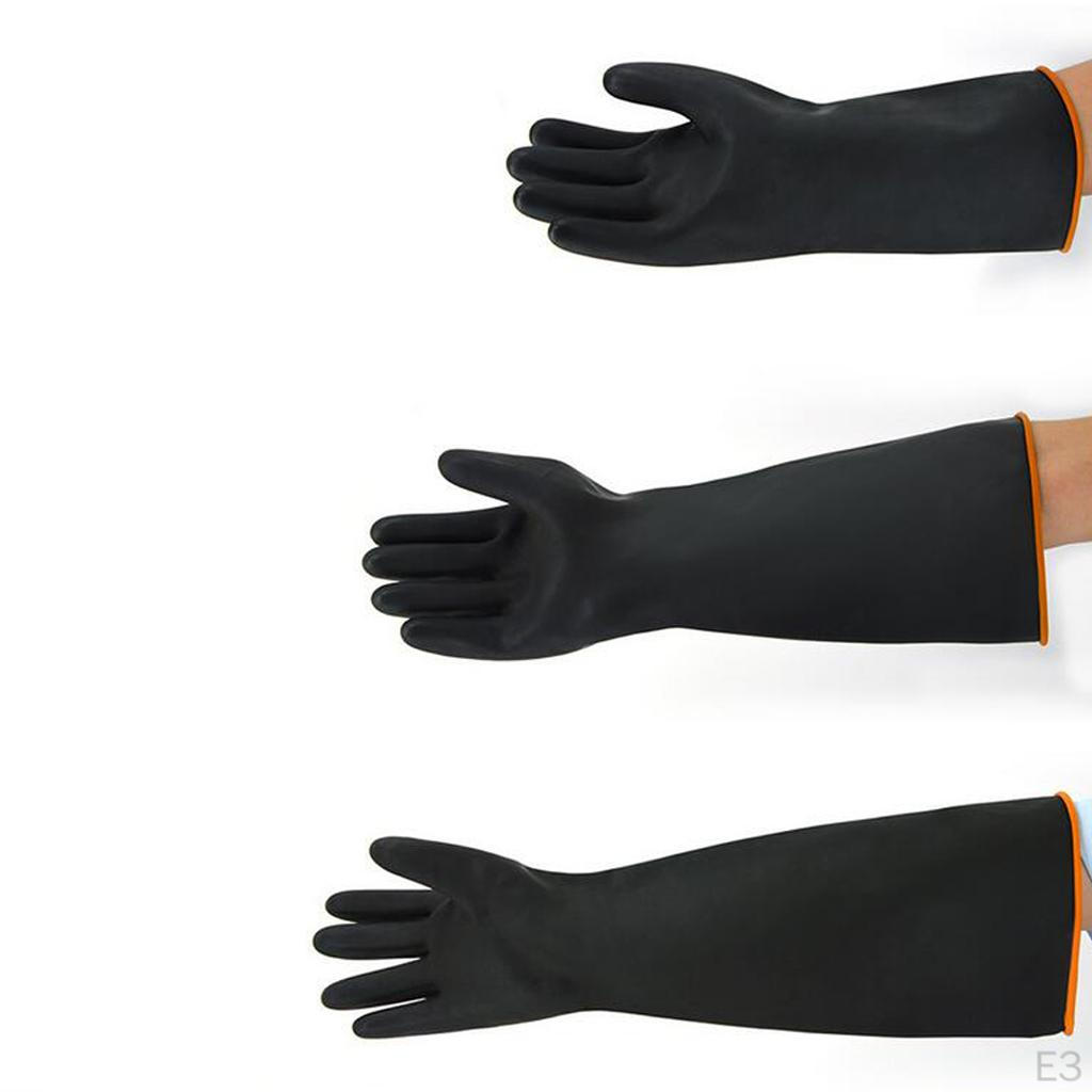 Latex Rubber Gloves Non Household Flock Wash Industrial