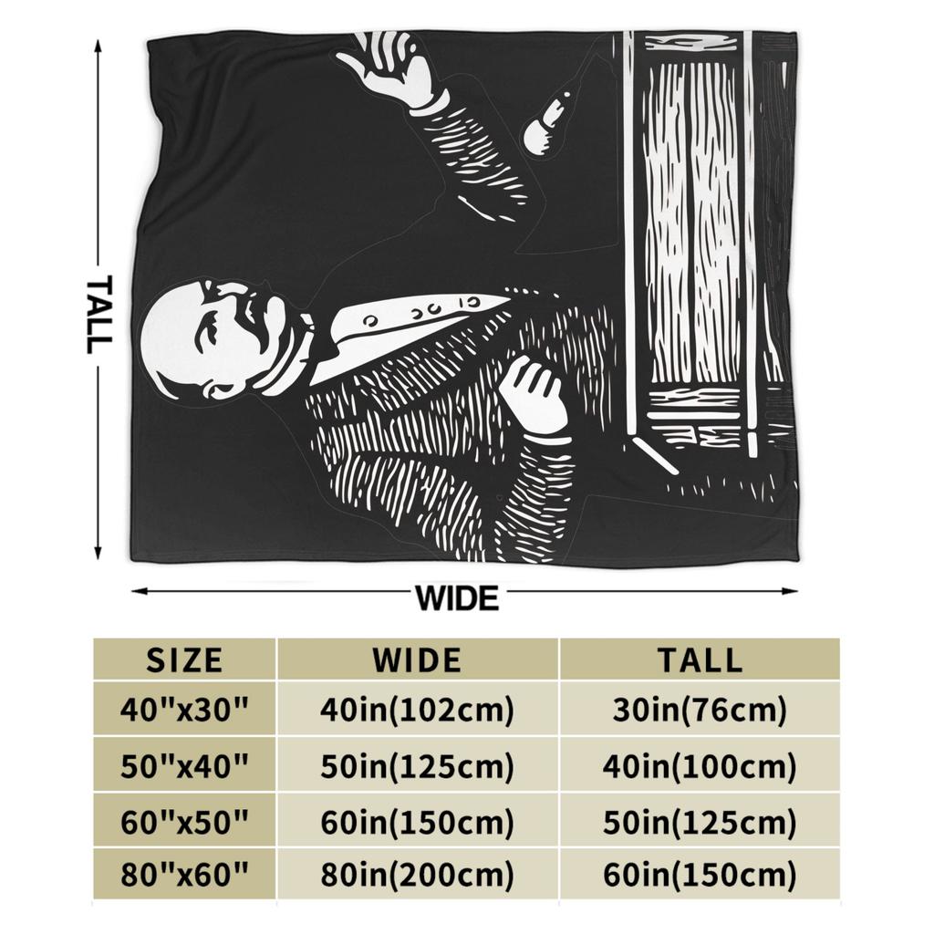 Lenin Joseph Stalin Blankets Quality Warm Soft Throw Blanket Winter Boy Girl Bedroom Print Bedspread