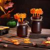 30 Pcs Halloween Swizzle Sticks Plastic Coffee and Cocktail Stirrers Fall Thanksgiving Drink Stirrers Cocktail Mixers for Halloween Fall Autumn Party