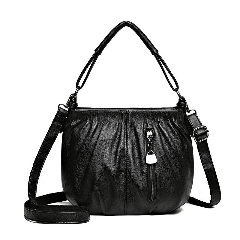 Modische Damen Casual Ein-Schultertasche, Leichte Wasserabweisende Weiche Leder Umhängetasche, Reiserucksack