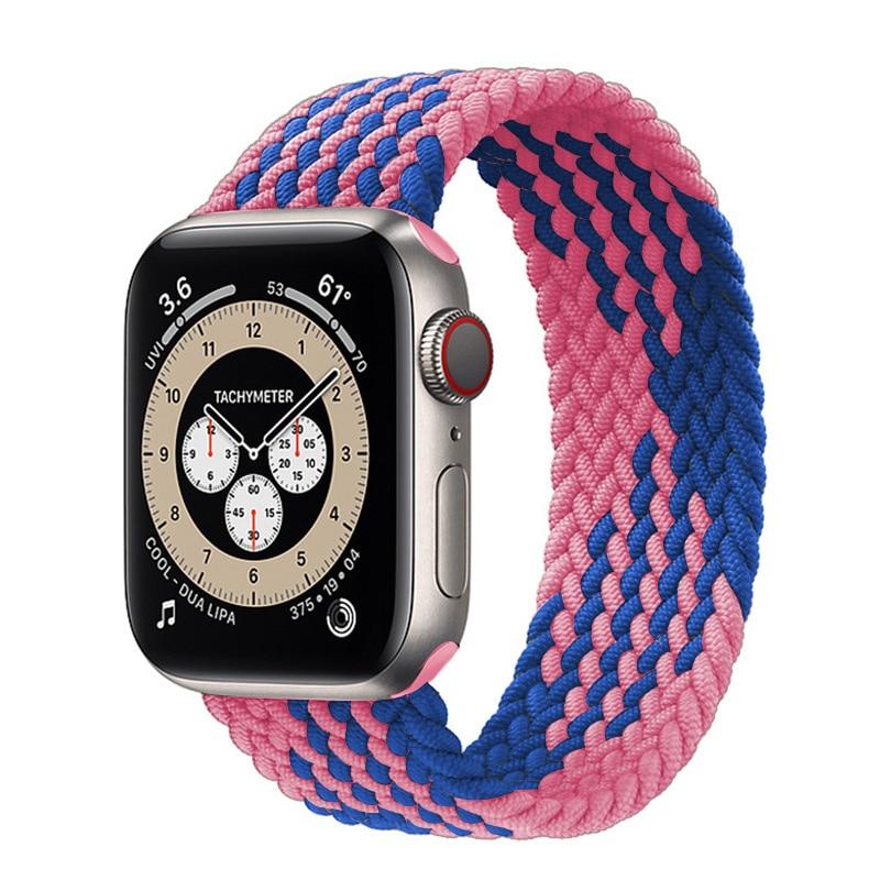 Cinturino Nylon Intrecciato MroTech Per IWatch – Compatibile 38/40/41mm E 42/44/45mm, Elastico E Leggero, Sport Loop Per Series 9/8/7/6/SE/Ultra, Blu Navy