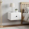 Wall Mounted Nightstand 2 pcs White 33 x 34.5 x 20 cm