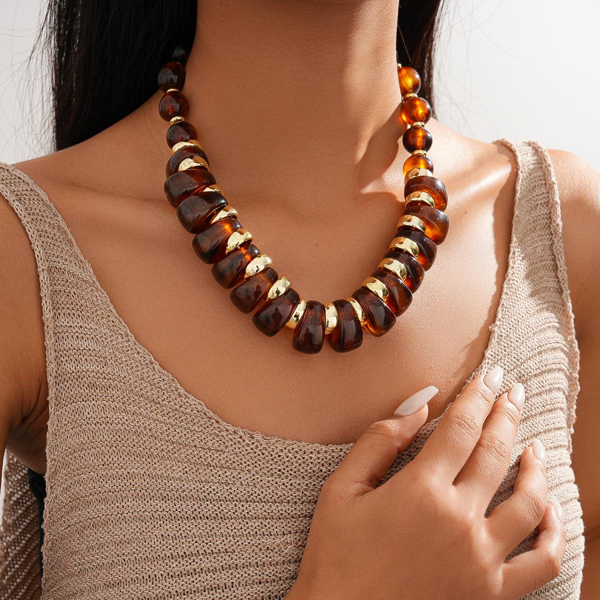 

Модное ожерелье для женских украшений коричневый