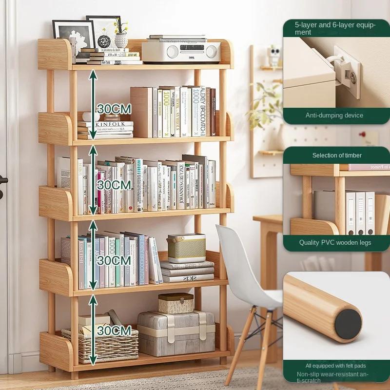 Multi-layer Storage Shelf – Simple Display Stand for Living Room, Floor Bookshelf & Bedroom Cabinet