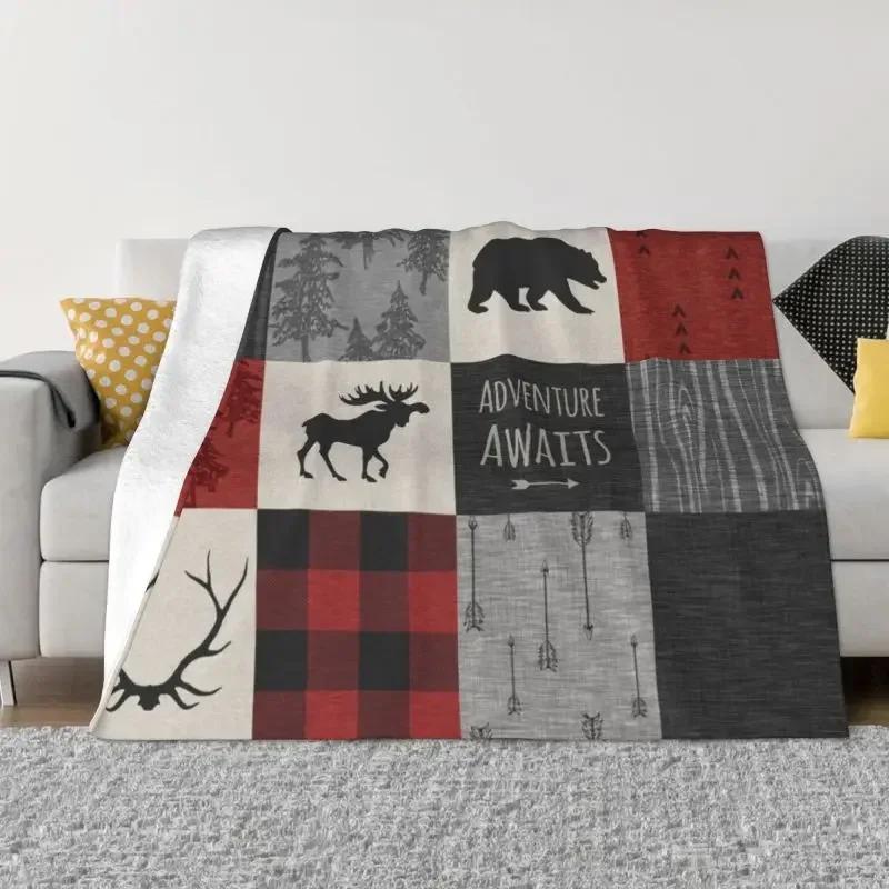 Schottischer Tartan Ein Kariertes Plaid-Webmuster Decke Fleece Flanell Kariert Bauernhaus Büffel Überwurfdecken Tagesdecke