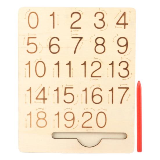 Wooden Letters Practicing Board Double-Sided Handwriting Alphabet Tracing Board Educational Toddlers Preschool ABC