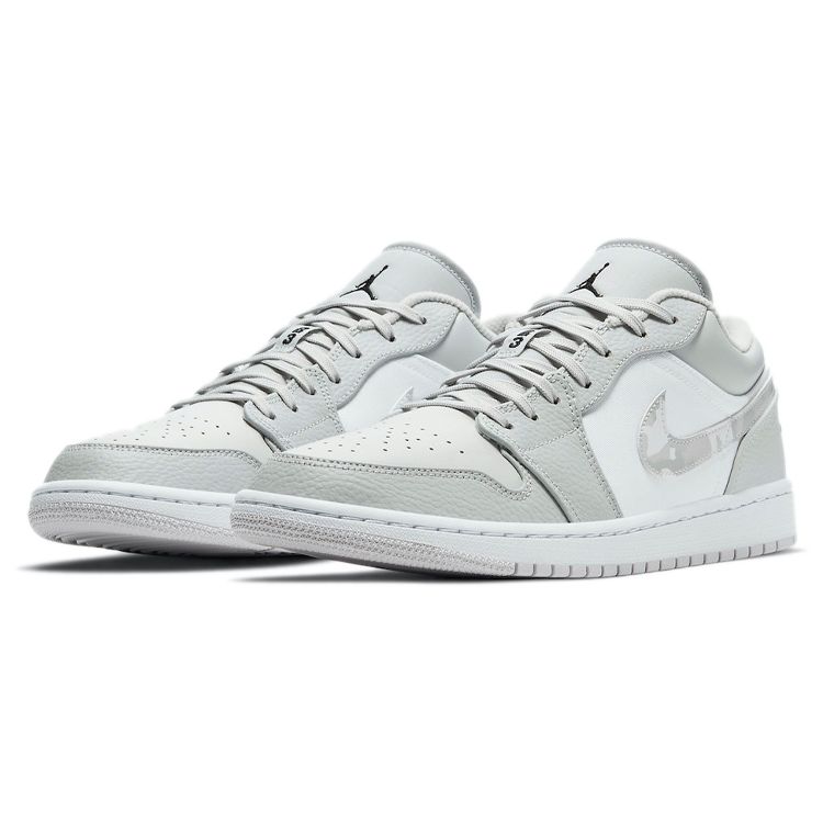 Air Jordan 1 Low White Camo Men Sneakers Photon-Dust Grey-Fog DC9036-100
